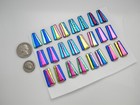 Uncapped Lot Of 24 Pcs  Dichroic Fused Glass For Pendant  g1  Cabochons