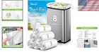 Trash Bags 8 Gallon 200 Counts Medium Heavy Duty Clear Garbage Liners