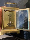 Antique 19th C  French Sf Victorian Brass   Beveled Glass Carriage Clock France