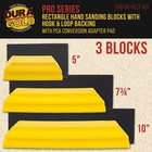 Dura-gold Pro Series Classic Rectangle Hand Sanding Block Kit With 3 Blocks     