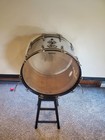 Vintage Ludwig 24  X 14  Bass Drum  B o 1970 s C o w  chrome Over Wood 