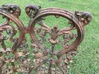 Vintage  Antique Ornate Fireplace Cast Aluminum Iron 3 Panel Fire Screen Gold