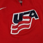 Nike Usa Iihf Hockey Jersey Mens Sz 56 Red Polyester Made Canada Fight Strap