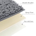 Non-slip Bath Rug extra Soft Microfiber Bedroom Shag Carpet With Anti-slip Ba   