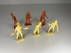 Original 1950s-60s Mpc Western Cowboy And Indian Playset Figures Lot Of 6