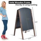 Costway 31 5  Wood A-frame Chalkboard Menu Sign Board Sidewalk Wedding Signage