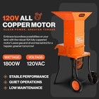 Superhandy Leaf Mulcher Shredder Electric Green Heavy Duty 120v Ac 11  - Orange