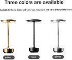 Cordless Table Lamp Dimmable 3 Colors Desk Lamp Rechargeable Led Night Light
