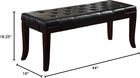 Espresso Faux Leather Tufted Bench By Linon - Stylish   Versatile Seating
