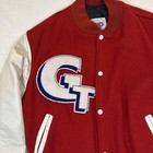Vintage Disney Goof Troop Music Video Letterman Jacket Wool Leather L Rare