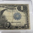 1899  1 One Dollar Us Silver Certificate Large Note Black Eagle In Case