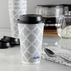 Paper Disposable Hot Cups With Lids  16 Ounce  20 Count