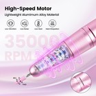 Professional Nail Drill 35000 Rpm     Cordless Electric Nail File Kit With Hear   