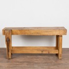 Antique Rustic French Carpenter s Workbench Console Table