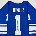 Autographed signed Johnny Bower Toronto Blue Hockey Jersey Jsa Coa
