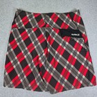 Hurley Swim Trunks Board Shorts Men s Xl Plaid Gray Red Black Drawstring
