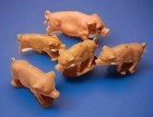 20 Pieces Vintage Miniature Farm Figures Pigs Cows Horses Chickens Goose Farmer