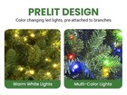 4 5   9ft Pre   lit Green Artificial Christmas Tree Dual   color Led Lights W  Remote