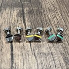 3 Pairs Stripe Round Bar Cufflinks For Men Birthday Wedding Gift In Box 3pairs 