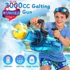 Gatling-style Electric Water Gun With Led     55ft Squirt 3000cc   