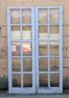 Pair 39 x69  Antique Vintage Old Wood Wooden Casement Window French Pantry Doors