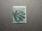 Us Stamp Scott   96 1868 10c Washington  Green  F Grill  Perf  12 Vf