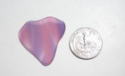 Sea Glass  Purple And Pink  Pendant Sized Heart Shaped