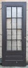 32 x85  Antique Vintage Old Wood Wooden Storm Screen Exterior Door Window Glass