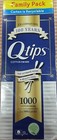Q-tips  2pks X 1000  Family Pack Cotton Swabs Lot Q-tips 2000 Count Cotton Swabs