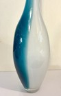 Cyan Design Swirly Glass Vase Blue White Art Hand Crafted Teal Table Decor Heavy