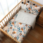 3pcs Baby Crib Bedding Set Pure Cotton Bed Linens Boy Girl Cot Kit Include Pillo