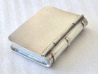 Antique Sterling Silver Miniature Book Sewing Beeswax Holder Thread Waxer