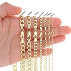 10k Yellow Gold 2mm-7 5mm Curb Cuban Chain Necklace Bracelet Men Women 7 - 30 