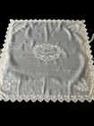 Antique  Lace - C 1880- 1900  Superb Ambroidered  Whitework Sham Cover