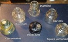 Lot Of 6 Inkwells Turtle  Cone  Diamond  Carter s  And Watermans