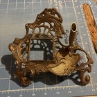 Vintage Art Nouveau Style Brass Inkwell   Pen Holder  Ornate Inkwell  Teleflora