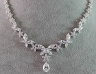 Butterfly Cz Cubic Zirconia Crystal Rhodium Plate Necklace Earrings Set Cz1833