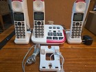 Panasonic Amplified Cordless Telephone System W  Answering Machine   3 Handsets