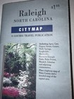 Vintage Raleigh North Carolina City Map Folded Street Map Travel Guide