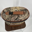 American Tourister Vintage Floral Tapestry Train Case Vanity Bag Brown Green