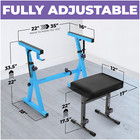 Light Blue Keyboard Stand   Bench Set     Adjustable For 54   88 Key Digital Pianos