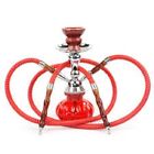 Anatolian Hookah 2 Hose Connection Smoking Nargila Glass Water Pipe Complete Set