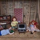 Miniature Dollhouse Real Working Retro Television Brown Tv 1 12 Scale W  Remote