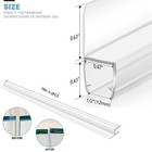2 Pack 1 2  X 78  H-type Frameless Shower Door Side Seal Strip Water Barrier