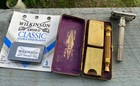 1963 Gillette Slim Adjustable Safety Razor Date Code I-2  i2    Gold Tone 3piece