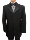 Black Western Cowboy Longer Style Tuxedo Jacket Coat 4 Button Johnny Cash
