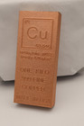 1 Kilo Copper Bar  flat Style   999 Pure Bullion With Periodic Table Element Des