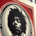 Obey Giant Hendrix Fire Letterpress  450 Signed By Shepard Fairey In Hand 