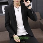 Men Business Casual One Button Slim Fit Suit-coat Tops Formal Work Blazer Jacket