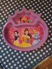 The First Years Pink Plastic Toddler Plate  Disney Princesses  Crown Theme